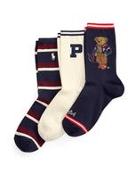 Polo Ralph Lauren Kojinės tamsiai mėlyna / ruda / raudona / balta