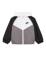 Nike Sportswear Demisezoninė striukė pilka / juoda / balta