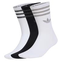 ADIDAS ORIGINALS Kojinės '3 STRIPES GLITTER CREW 3 PAIRS' antracito spalva / juoda / sidabrinė / balta