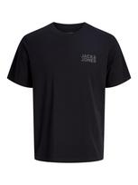 JACK & JONES Marškinėliai bazalto pilka / juoda