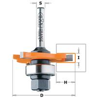 Diskinė griovelių freza CMT 722.340.11A; 4/47,6 mm; su guoliu