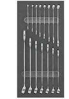 Kombinuotų raktų komplektas Fortis 4063726002235; 6-22 mm; 15 vnt.