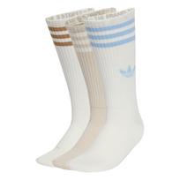 ADIDAS ORIGINALS Kojinės '3-Stripes High Crew 3 Pairs' smėlio spalva / šviesiai mėlyna / ruda / balta