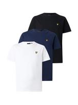 Lyle & Scott Marškinėliai tamsiai mėlyna / juoda / balta