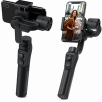 Išmaniojo telefono stabilizatorius su trikojį pakeičiančia rankena, 3 ašių vaizdo stabilizavimo gimbal, antishake laikiklis