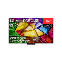 LG 4K evo AI Mini RGB TV | 86MRGB87B3B | 86 | Smart TV | webOS | UHD | Black