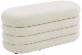 Pufas Akord Furniture Factory Puffo Teddy, balta sp., 100 cm x 42 cm x 42 cm