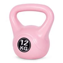 Kettlebell virdulys 12 kg mankštai su hanteliu, katulio apkrova fitneso svoris rožinė ModernHome