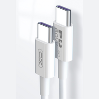 XO NB-Q190A PD USB-C - USB-C laidas, 1.0m, 60W, baltas