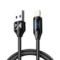 „Wozinsky WUALC1“ USB-A į „Lightning“ laidas su LED, 1m, Juodas