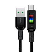 Acefast C7-04 USB-A į USB-C laidas su ekranu 60W 1.2m Juodas