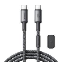 Joyroom S-A50 60W USB-C į USB-C laidas su magnetiniu organizatoriumi, 1.2m, pilkas