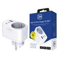 3mk Hyper Comfort Charger GaN PD 30W įkroviklis, baltas