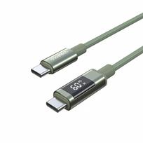 Choetech XCC-1068 PD 60W USB-C į USB-C laidas su ekranu 1,2 m - žalias