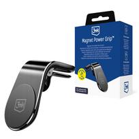 Magnetinis automobilinis telefono laikiklis 3mk Magnet Power Grip į groteles, juodas