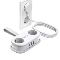 Orico AP3 20W GaN 5in1 ilgintuvas 2x AC + 2x USB-A + 1x USB-C, baltas
