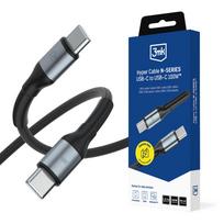 3mk Hyper Cable N-SERIES USB-C / USB-C laidas 1.5m 100W PD 3.0 QC 3.0, juodas