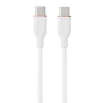 Silikoninis USB Type-C - Type-C laidas 60W, 3m, baltas