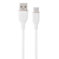 Silikoninis laidas USB Type-A - Type-C, 18W, 2m, baltas