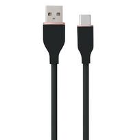 Silikoninis laidas USB Type-A į Type-C, 18W, 2m, juodas