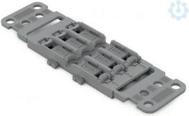 Mounting carrier with strain relief; 3-way; for inline splicing connector with lever; for screw mounting; gray 221-2503 | 4055144066760