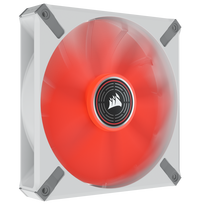 Corsair ML140 LED ELITE Baltas - Raudona | 140 mm korpuso ventiliatorius