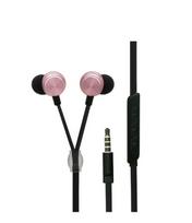 Ausinės 2GO In-Ear stereo ausinės „Luxury“ su užtrauktuku, rožinės spalvos