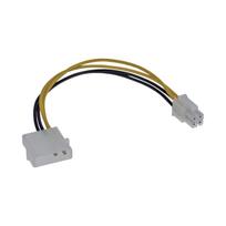„InLine Molex“ – ATX/EPS 4 kontaktų, 0,2 m, „Geltonas“ (26632)