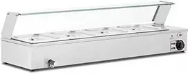 Royal Catering Bain-marie maisto šildomasis bufetas su dangteliu 4 x GN 1/2 2000 W