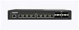 Šakotuvas „Qnap Systems“ BE VENTILIATORIAUS, INDL DIZAINAS, 8 PRIEVADAI/10GBE RJ45, 8 PRIEVADAI 10GBE SFP+