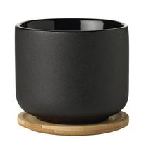 Juodos spalvos iš molio puodelis kapučino 200 ml Theo – Stelton