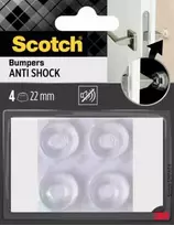 Scotch Triukšmą slopinantys SCOTCH smūgius sugeriantys kamščiai, lipnūs, apvalūs, 22 mm, 4 vnt., permatomi