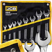 JCB 8 dalių plokščių veržliarakčių (8–24 mm) rinkinys ant lapo