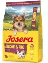 Josera Mini Senior vištiena ir ryžiai sausas pašaras mažų veislių šunims su paukštiena, 900 g