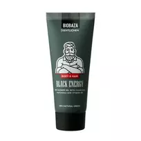Biobaza Juodas Energy Dušo želė & Šampūnas 2-In-1 Charcoal, 30 ml