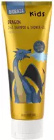 Biobaza Dragon Kids Dušo želė & Šampūnas 2-In-1 Aloe Vera, 250 ml