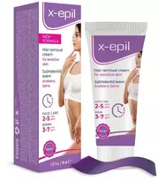 X-Epil Silky Finish plaukų šalinimo kremas jautriai odai, pažastims ir bikinio zonai, 40 ml