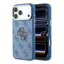 Dėklas Guess 4G & Big Resin Logo Case, skirta iPhone 17 Pro Max / 18 Pro Max – šviesiai mėlyna