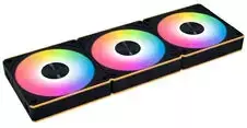 Lian Li UNI FAN CL FLEX Wireless PWM-Lüfter, ARGB - Reverse Blade, 120mm, juodas, 3er-Pack mit Controller