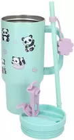 PENFection - Puodelis išsinešimui su šiaudeliu - PANDA - turkio spalvos - 470 ml