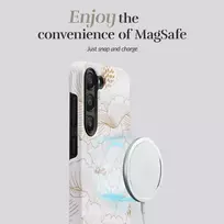 Dėklas MIO Baltas Roses Magsafe Compatible for Samsung S24 5G