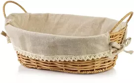 Mondex Since 1986 WILL Krepšys duonai 30x20x10 cm su rankenomis, medžiaga: nėriniai