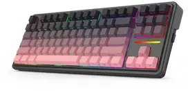 Klaviatūra REDRAGON K728SP-RGB-PRO Antonium Pro, Wireless, USB + RF belaidė + Bluetooth, Mechaninė, Juodas, Rožinė