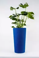 Adoni mėlynas medvilninis gėlių vazonas su įdėklu 32x57 cm – rankų darbo (adoni-ba-blu-57)