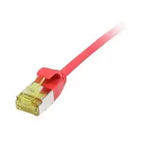 Patch Laidas RJ45, CAT6A 500MHz, 0,5m, Raudonas, U/FTP, plonas apvalus d=3,8mm, TPE/LSZH (Superflex), AWG32, su Cat.7 žaliava, Synergy 21 (S217342V3)