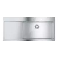 Grohe kriauklė - K1000 su automatiniu išleidimo angos mechanizmu, 116 x 52 cm, šlifuoto nerūdijančio plieno 31582SD1