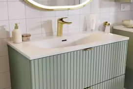 Vonios baldų komplektas su plautuve ir spintele Nova Cashmere, 80 cm