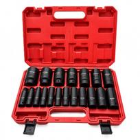 Smūginių galvučių rinkinys 1/2'' (3/8--1--1/2-)(19vnt)(Colinė sistema) CL107319