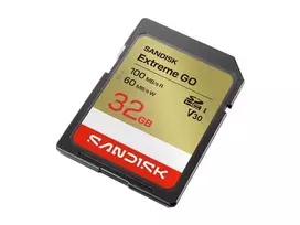 „SanDisk“ 32GB „Extreme GO“ UHS-I U3 V30 SD atminties kortelė