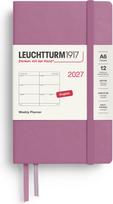 Leuchtturm 1917 Savaitinis planuoklis kietais viršeliais Leuchtturm 1917 2027 EN A6, rožinis